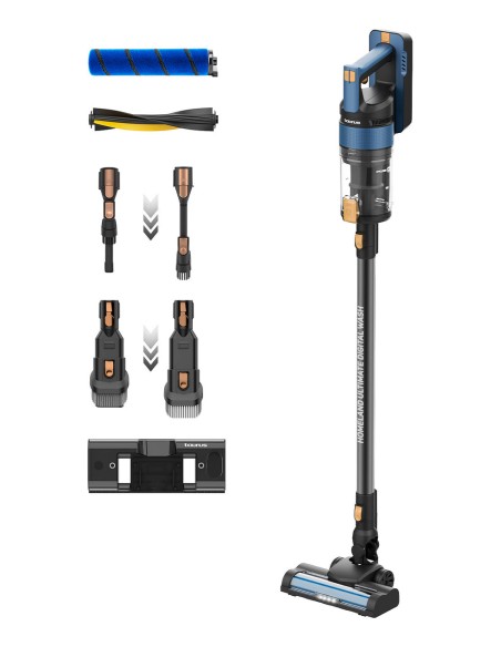 HVCA7301B Aspiradora escoba Batería Seca y húmeda HEPA Sin bolsa 0,6 L 415 W Negro, Azul