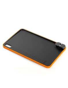 A198011 tabla de cocina para cortar Rectangular Nylon, Silicona Negro, Naranja
