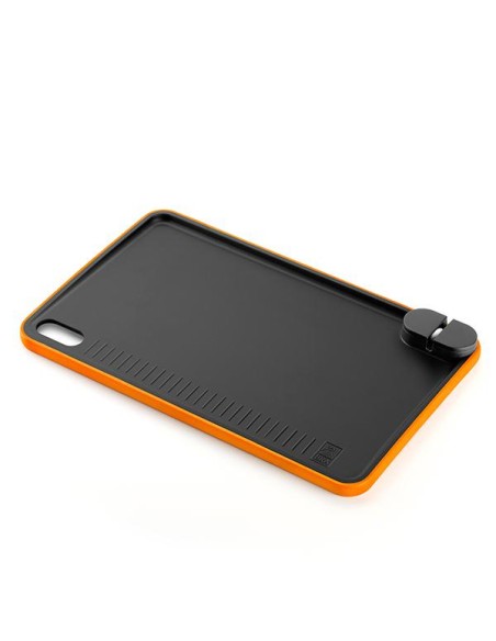 A198011 tabla de cocina para cortar Rectangular Nylon, Silicona Negro, Naranja