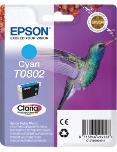 Hummingbird Cartucho T0802 cian