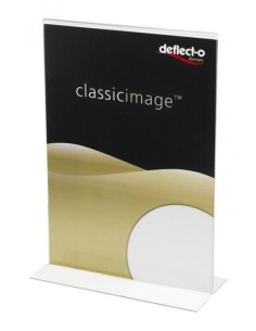 DEFLECTO EXPOSITOR SOBREMESA EN FORMA DE T DIN A3 VERTICAL 115X300X425 MM