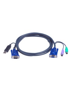 2L5503UP cable para video, teclado y ratón (kvm) Negro 3 m