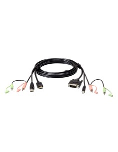 Cable KVM HDMI a DVI-D USB con audio de 1,8 m