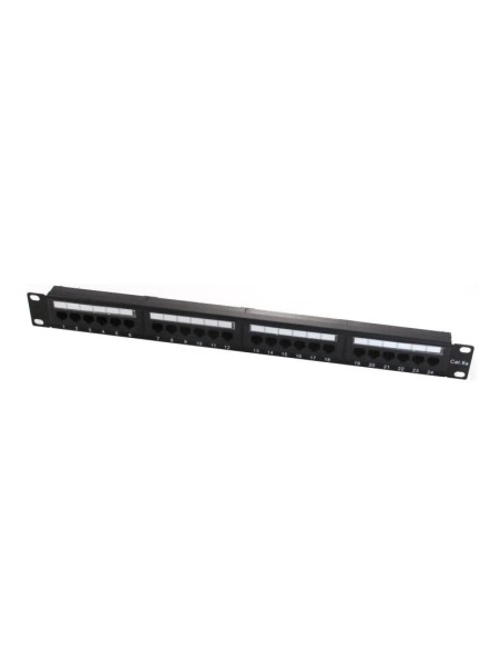 19" Patch Panel Cat.6a UTP 24 RJ45 ports 1U