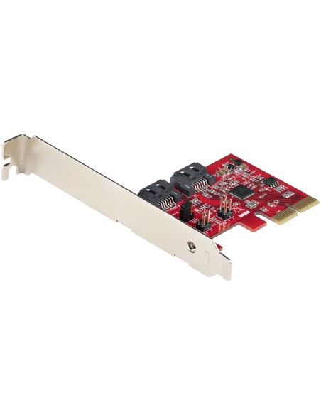 Tarjeta PCIe SATA - Tarjeta PCI Express Controladora de 2 Puertos SATA de 6Gbps - Perfil Completo o Bajo - Adaptador PCI Expres