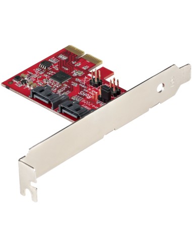 Tarjeta PCIe SATA - Tarjeta PCI Express Controladora de 2 Puertos SATA de 6Gbps - Perfil Completo o Bajo - Adaptador PCI Expres