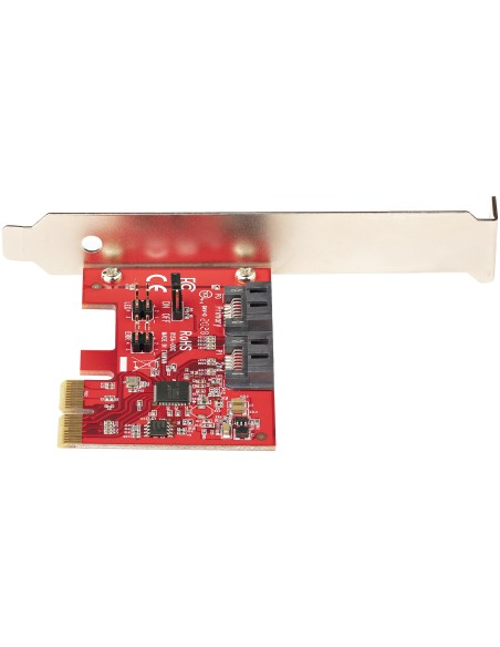 Tarjeta PCIe SATA - Tarjeta PCI Express Controladora de 2 Puertos SATA de 6Gbps - Perfil Completo o Bajo - Adaptador PCI Expres