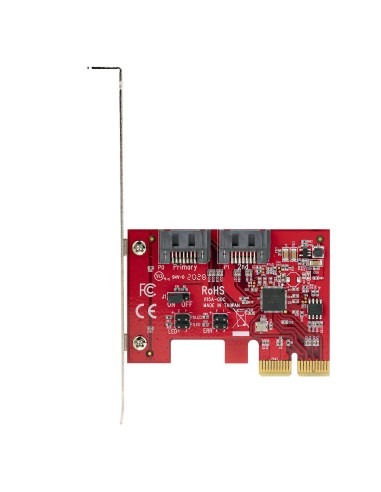 Tarjeta PCIe SATA - Tarjeta PCI Express Controladora de 2 Puertos SATA de 6Gbps - Perfil Completo o Bajo - Adaptador PCI Expres
