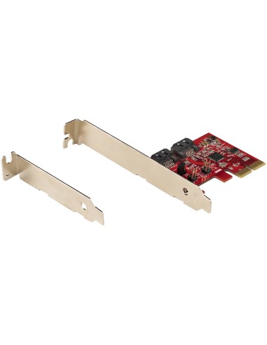 Tarjeta PCIe SATA - Tarjeta PCI Express Controladora de 2 Puertos SATA de 6Gbps - Perfil Completo o Bajo - Adaptador PCI Expres