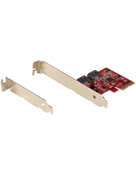 Tarjeta PCIe SATA - Tarjeta PCI Express Controladora de 2 Puertos SATA de 6Gbps - Perfil Completo o Bajo - Adaptador PCI Expres