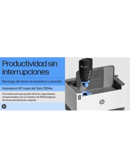 LaserJet Impresora Tank 1504w, Blanco y negro, Impresora para Empresas, Estampado, Tamaño compacto  Energéticamente eficiente  