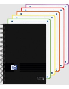 Paq 5 cuaderno espiral a4 120h 90g cuad5x5 europeanbook5 live ampgo color negro