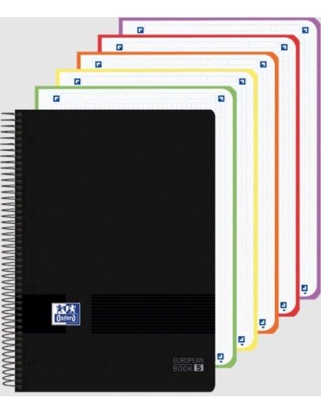 Paq 5 cuaderno espiral a4 120h 90g cuad5x5 europeanbook5 live ampgo color negro Paq 5 cuaderno espiral a4 120h 90g cuad5x5 europeanbook5 live ampgo color negro
