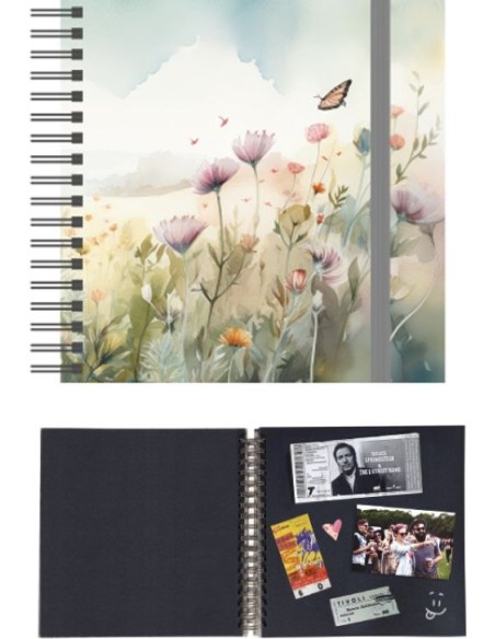 ALBUM FOTOS ESPIRAL 25X25 MARIPOSA