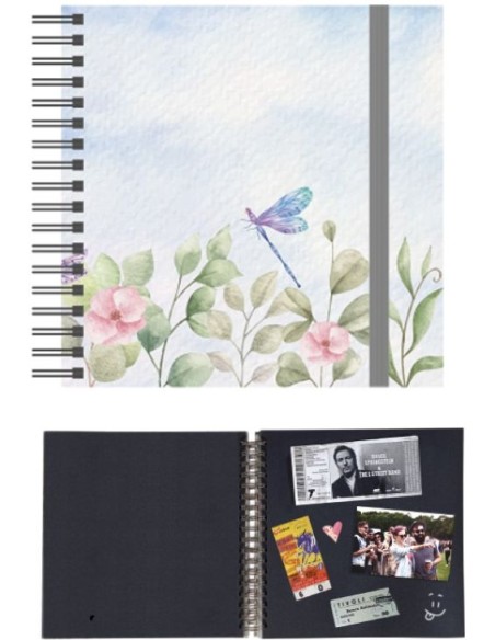 ALBUM FOTOS ESPIRAL 25X25 LIBELULA