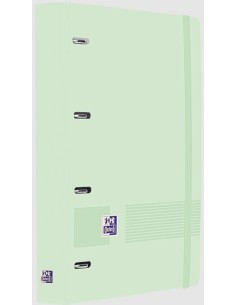 Carpebloc polyfoam a4 4 anillas 35mm recambio cuadricula 5x5 color menta pastel