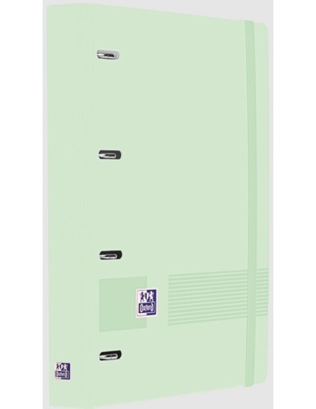 Carpebloc polyfoam a4 4 anillas 35mm recambio cuadricula 5x5 color menta pastel