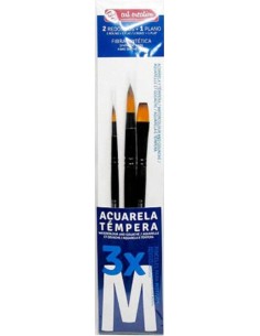 SET 3 PINCELES ACUARELA Y TEMPERA TALLA M