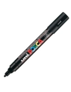 marcador uni posca pc m5 color negro punta 18 25mm