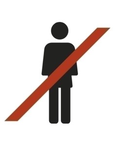 PICTOGRAMA MURAL 12x12 NO PASAR