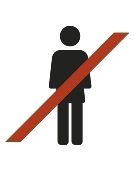 PICTOGRAMA MURAL 12x12 NO PASAR