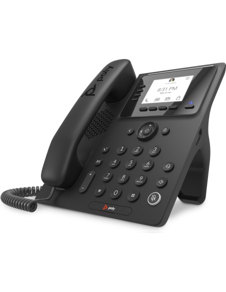 Teléfono multimedia empresarial CCX 350 para Microsoft Teams y habilitado para alimentación a través de Ethernet (PoE)