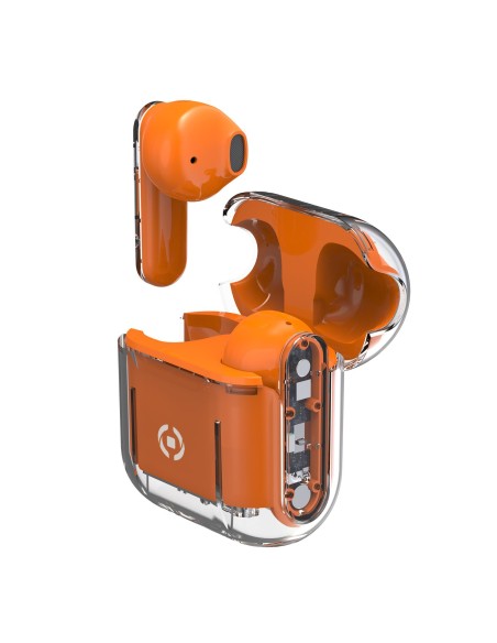 SHEER Auriculares True Wireless Stereo (TWS) Dentro de oído Llamadas/Música Naranja, Transparente