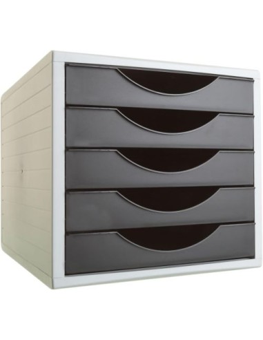 MODULO 5 CAJONES COLOR NEGRO OPACO 340X270X260MM