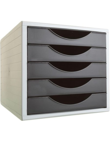 MODULO 5 CAJONES COLOR NEGRO OPACO 340X270X260MM