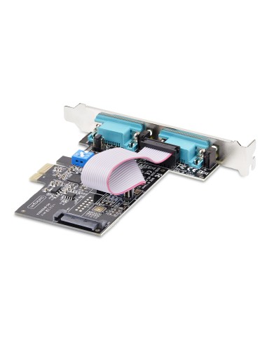 Tarjeta Serie PCIe de 2 Puertos - Tarjeta Serial PCI Express de 2 Puertos DB9 RS232/RS422/RS485 -Incluye Brackets de Perfil Baj