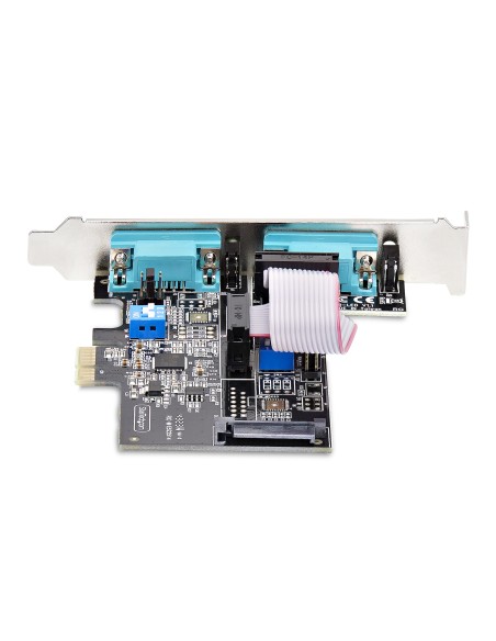 Tarjeta Serie PCIe de 2 Puertos - Tarjeta Serial PCI Express de 2 Puertos DB9 RS232/RS422/RS485 -Incluye Brackets de Perfil Baj