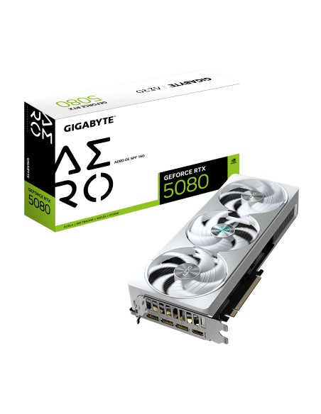 GeForce RTX 5080 AERO OC SFF 16G Tarjeta Gráfica - 16GB GDDR7, 256 bits, PCI-E 5.0, 2730MHz Core Clock, 3 x DisplayPort, 1 x HDM
