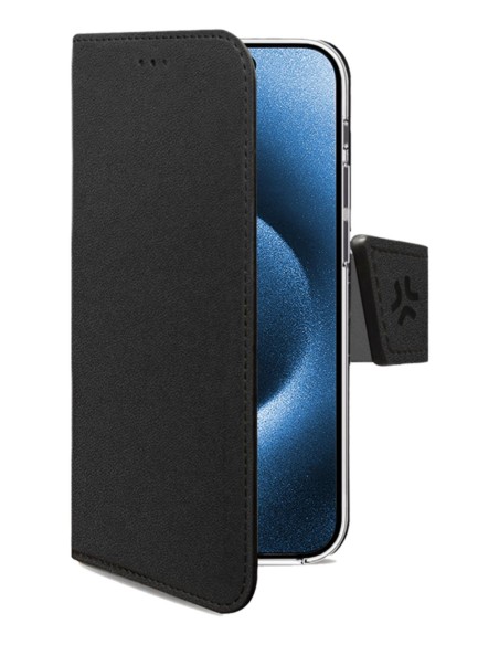 WALLY1079 funda para teléfono móvil 16 cm (6.3") Funda cartera Negro