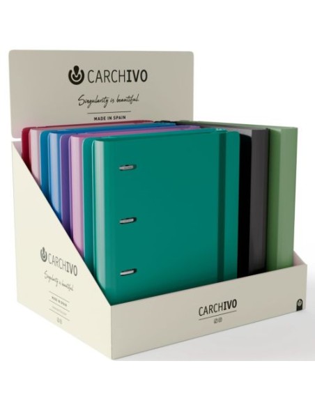 Exp 10 carpeblock 360 foam Style y Soft a4 4 anillas 35mm con recambio cuad5x5 con greca 5 colores y cierre de goma