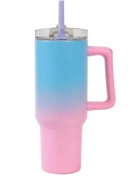 Taza de viaje 1200 ml color rosa azul sombreado