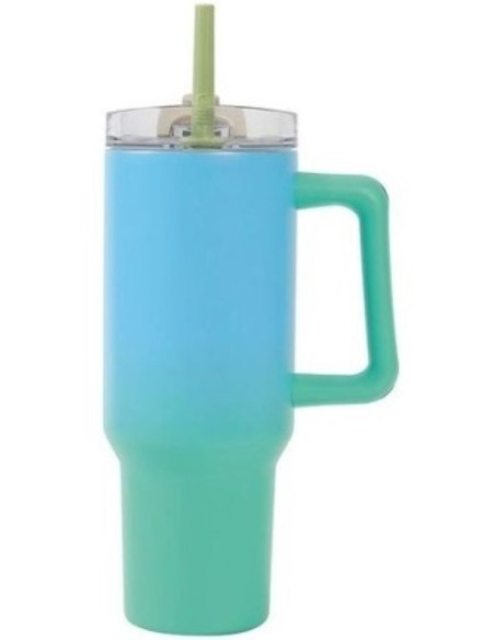 Taza de viaje 1200 ml color verde azul sombreado