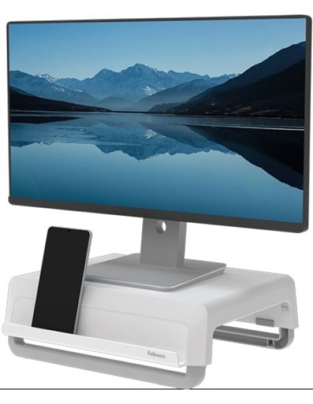 Soporte elevador para monitor breyta color blanco
