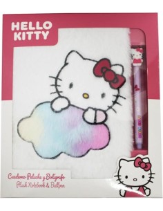 LIBRETA PELUCHE CON BOLIGRAFO HELLO KITTY SANRIO