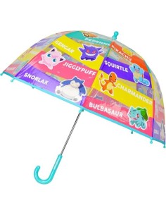 PARGUAS MANUAL INFANTIL 48CM POKEMON TRANSPARENTE