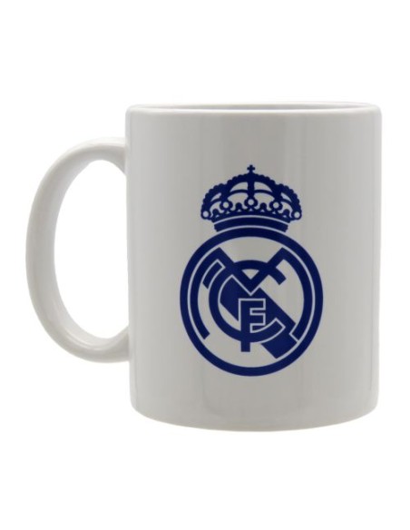 TAZA CERAMICA ESCUDO AZUL EN CAJA REAL MADRID