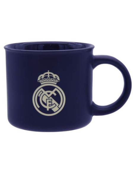 TAZA REAL MADRID CERAMICA AZUL CON ESCUDO BLANCO EN CAJA