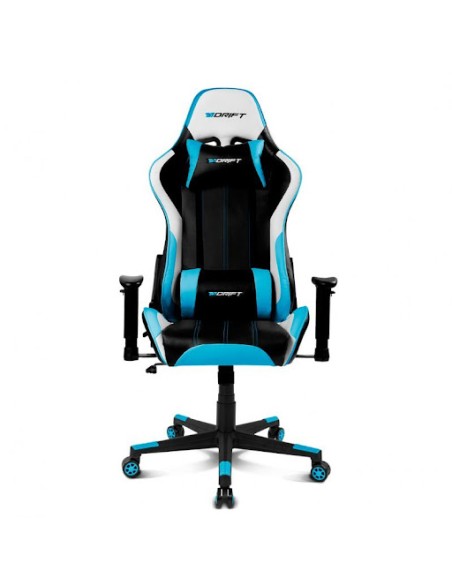 DR175 Silla para videojuegos universal Asiento acolchado Negro, Azul, Blanco