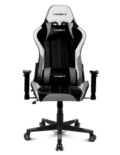 DR175 Silla para videojuegos universal Asiento acolchado Negro, Gris, Blanco