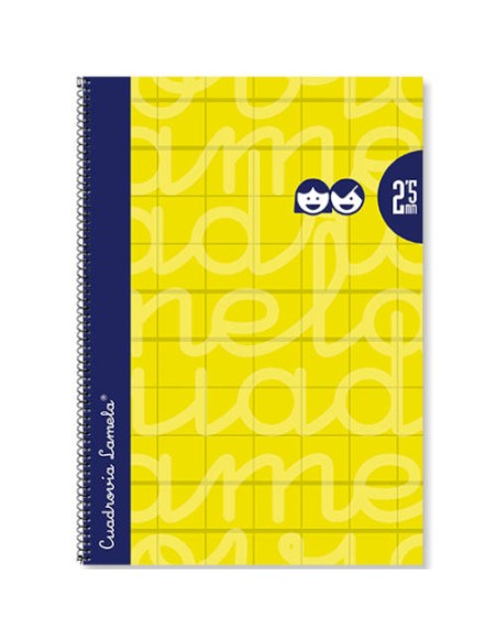 CUADERNO FOLIO FORRADO RAYADO 4 MM AMARILLO LAMELA 7FTE04AM