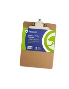 BISMARK CARPETA FOLIO 23X31,3 CM CON PINZA Y BASE MADERA