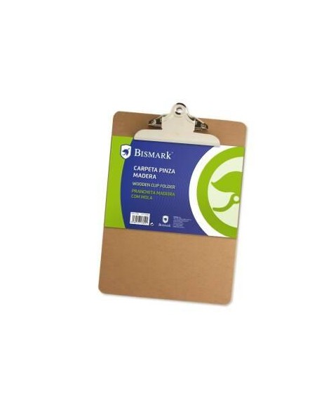 BISMARK CARPETA FOLIO 23X31,3 CM CON PINZA Y BASE MADERA