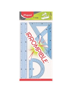 KIT DE 4 PIEZAS DE TRAZADO REGLA/CARTABON/ESCUADRA Y TRANSPORTADOR MAPED - Pack de 24 unidades 981706