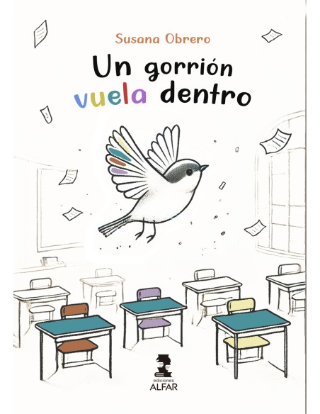 Un gorrion vuela dentro