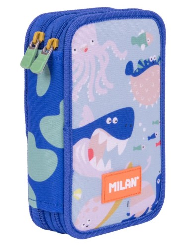 Plumier doble con contenido serie especial blue odyssey 195x13x5cm