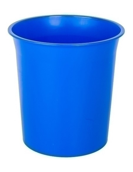 PAPELERA PLASTICO CERRADA AZUL